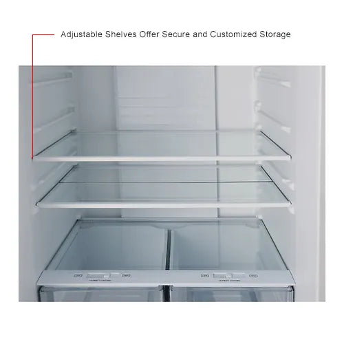 Nexel® Refrigerator & Freezer Combo, 16 Cu. Ft., French Doors, Stainless Steel