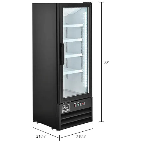 Nexel® Merchandiser Refrigerator, 1 Glass Door, 9.1 Cu. Ft.