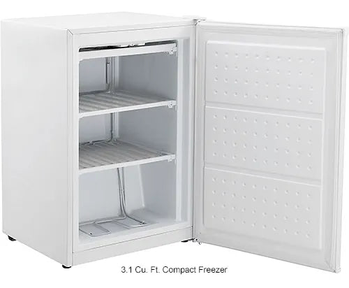 Nexel® Compact Upright Freezer, Solid Door, 3.1 Cu. Ft., White