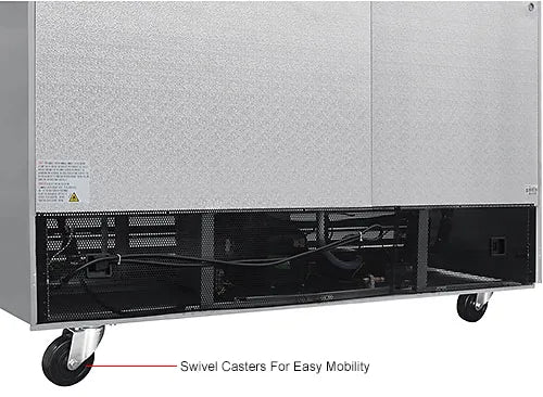 Nexel® Reach In Refrigerator, 3 Solid Doors, 72 Cu. Ft