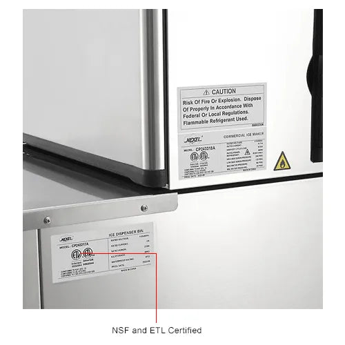 Nexel® Ice Dispenser with Ice Machine & Bin, Air Cooled, 420 lbs. Production/24 Hours