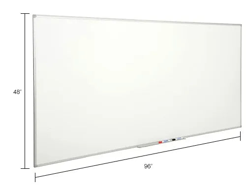 Global Industrial™ Melamine Dry Erase Whiteboard - 96"W x 48"H - Double Sided