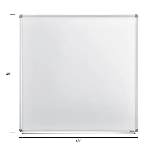 Global Industrial™ Magnetic Whiteboard - 48"W x 48"H - Steel Surface