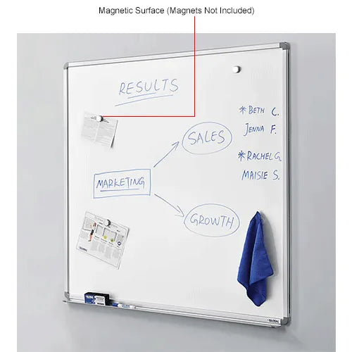 Global Industrial™ Magnetic Whiteboard - 48"W x 48"H - Steel Surface