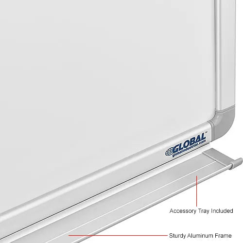 Global Industrial™ Melamine Dry Erase Whiteboard - 72"W x 48"H - Double Sided