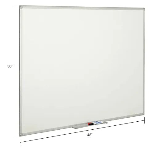Global Industrial™ Melamine Dry Erase Whiteboard - 48"W x 36"H - Double Sided