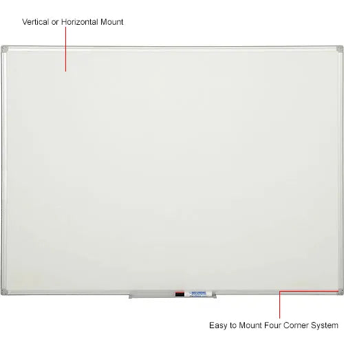 Global Industrial™ Melamine Dry Erase Whiteboard - 48"W x 36"H - Double Sided