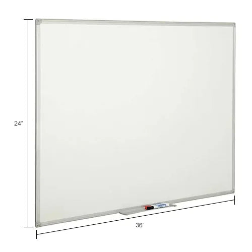 Global Industrial™ Melamine Dry Erase Whiteboard - 36"W x 24"H - Double Sided - Pack of 2