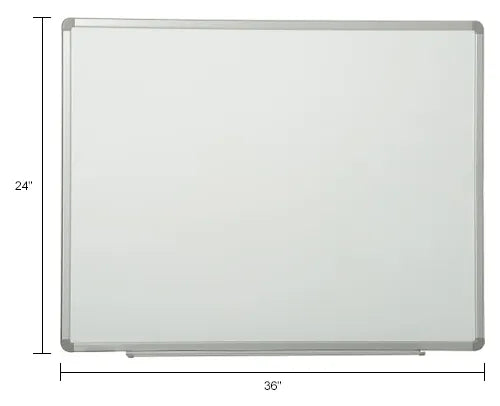 Global Industrial™ Porcelain Dry Erase White Board - 36"W x 24"H - Pack of 2