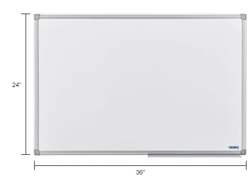 Global Industrial™ Melamine Dry Erase Whiteboard - 36"W x 24"H - Double Sided