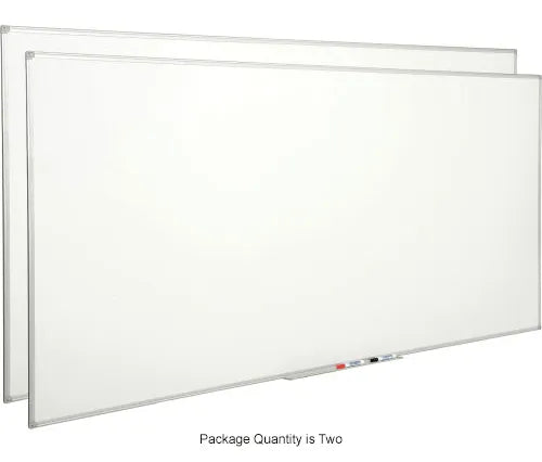 Global Industrial™ Melamine Dry Erase Whiteboard - 96"W x 48"H - Double Sided - Pack of 2