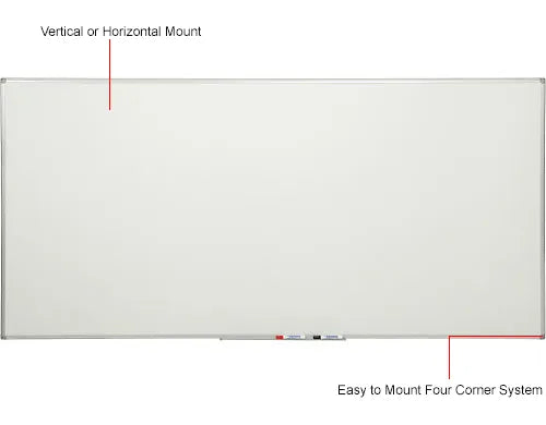 Global Industrial™ Melamine Dry Erase Whiteboard - 96"W x 48"H - Double Sided - Pack of 2
