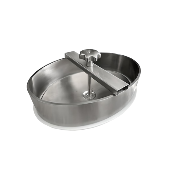 18" x 13" (458mm x 323mm) Italian Style Elliptical Manway - SS304/Silicone