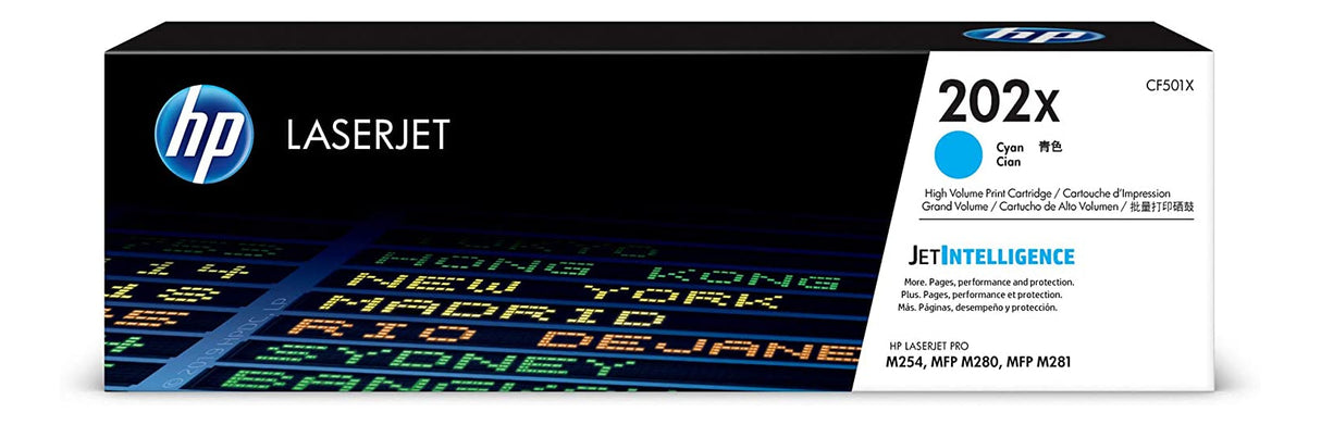 HP 202X (CF501X) Cyan High Yield Original LaserJet Toner Cartridge
