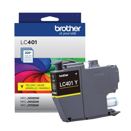 Brother Genuine LC401Y Standard Yield Yellow Ink Cartridge