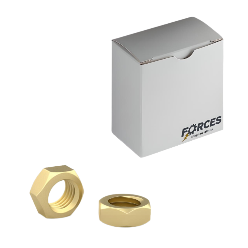 1/4"-20 Hex Jam Nut - Brass