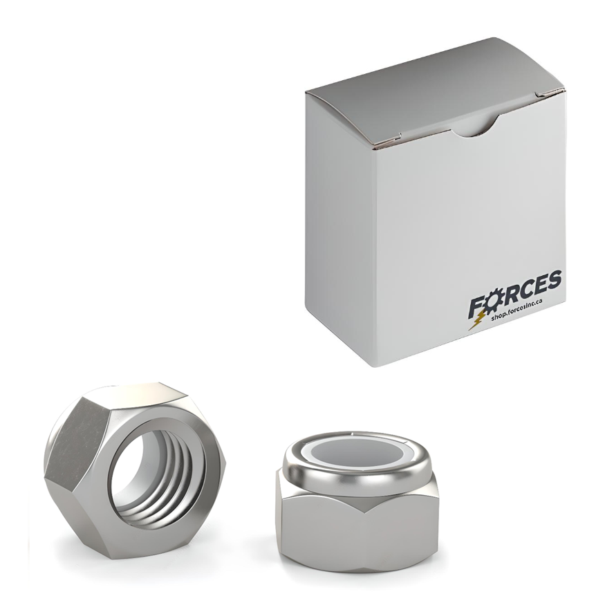 1/4"-20 Hex Nylon Insert Lock Nut (NM/NE) Series - Stainless Steel 18-8