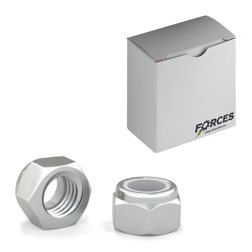 10-24 Hex Nylon Insert Lock Nut (NM/NE) Series - Zinc Plated Grade 2