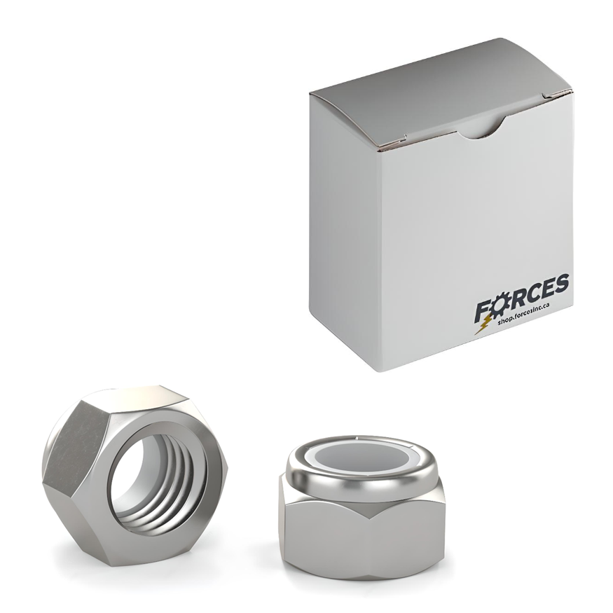 1/2"-13 Hex Nylon Insert Lock Nut (NTM/NTE) Thin Series - Stainless Steel 18-8