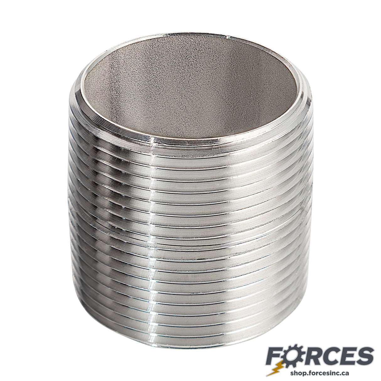 2" Close Nipple NPT Welded Sch 40S - SS 304/304L