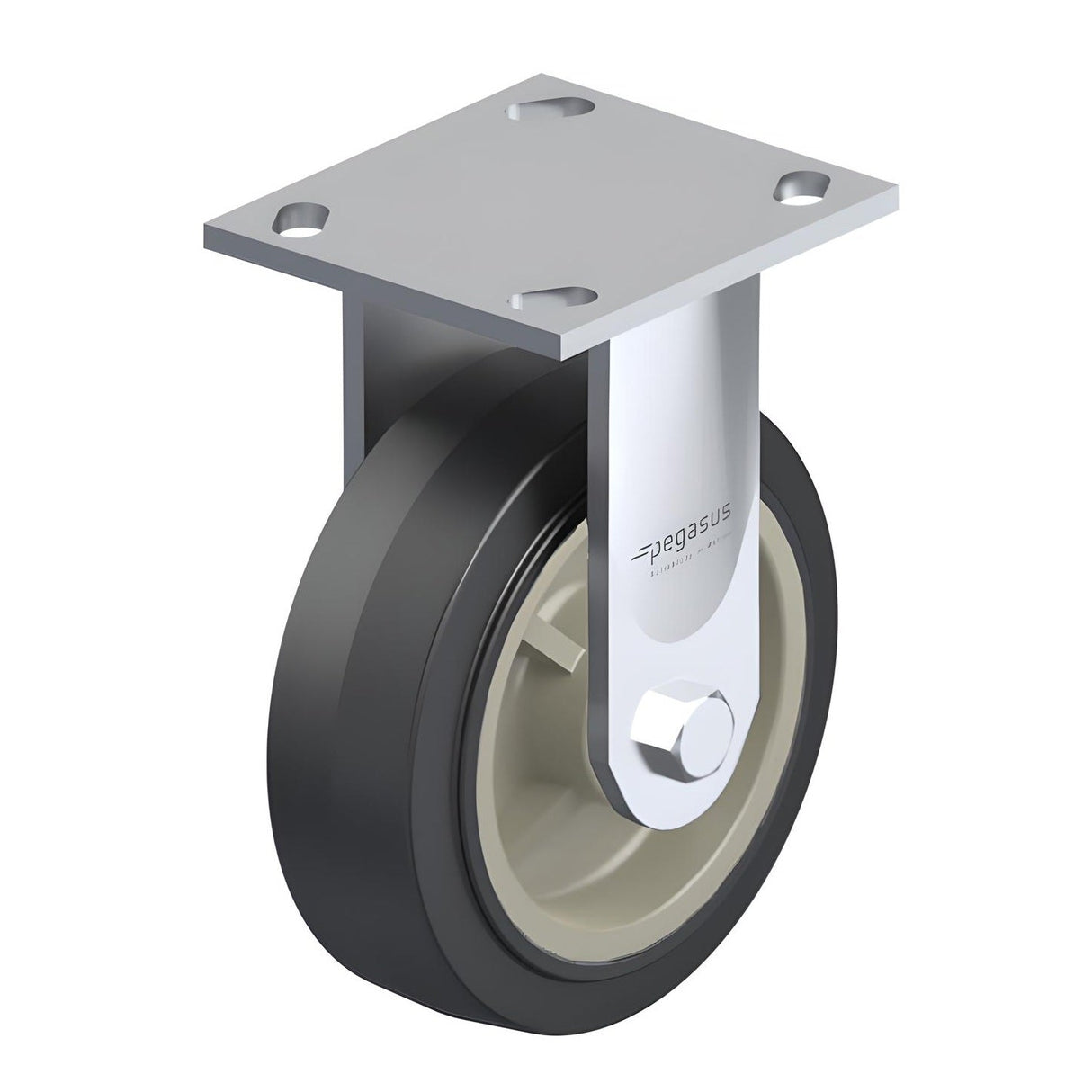 Polyurethane Grey Caster 4" x 2" Rigid 600 lbs Roller Bearing P21 Series