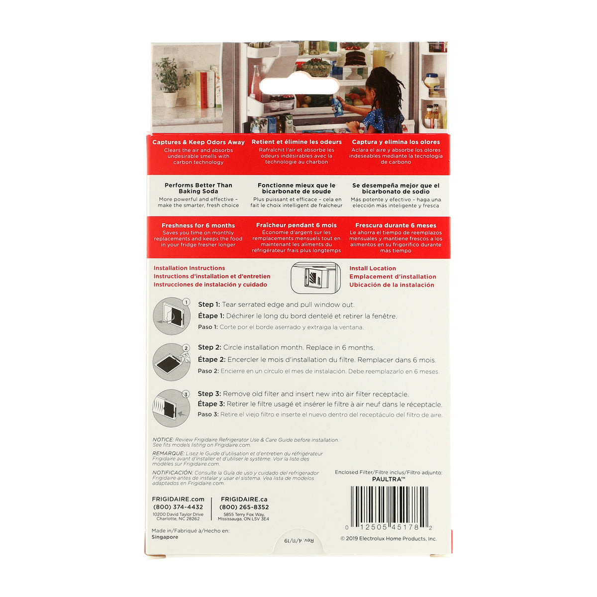 PAULTRAC PureAir Ultra Filter for Frigidaire Refrigerators