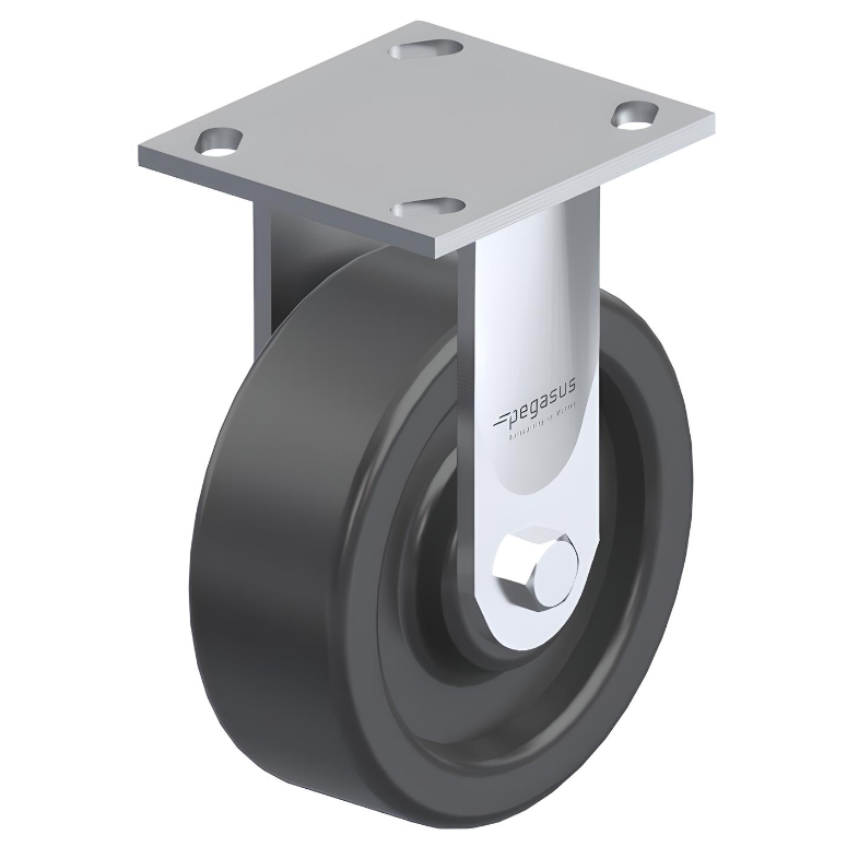 Phenolic Black Caster 6" x 2" Rigid 1200 lbs Roller Bearing P21 Series