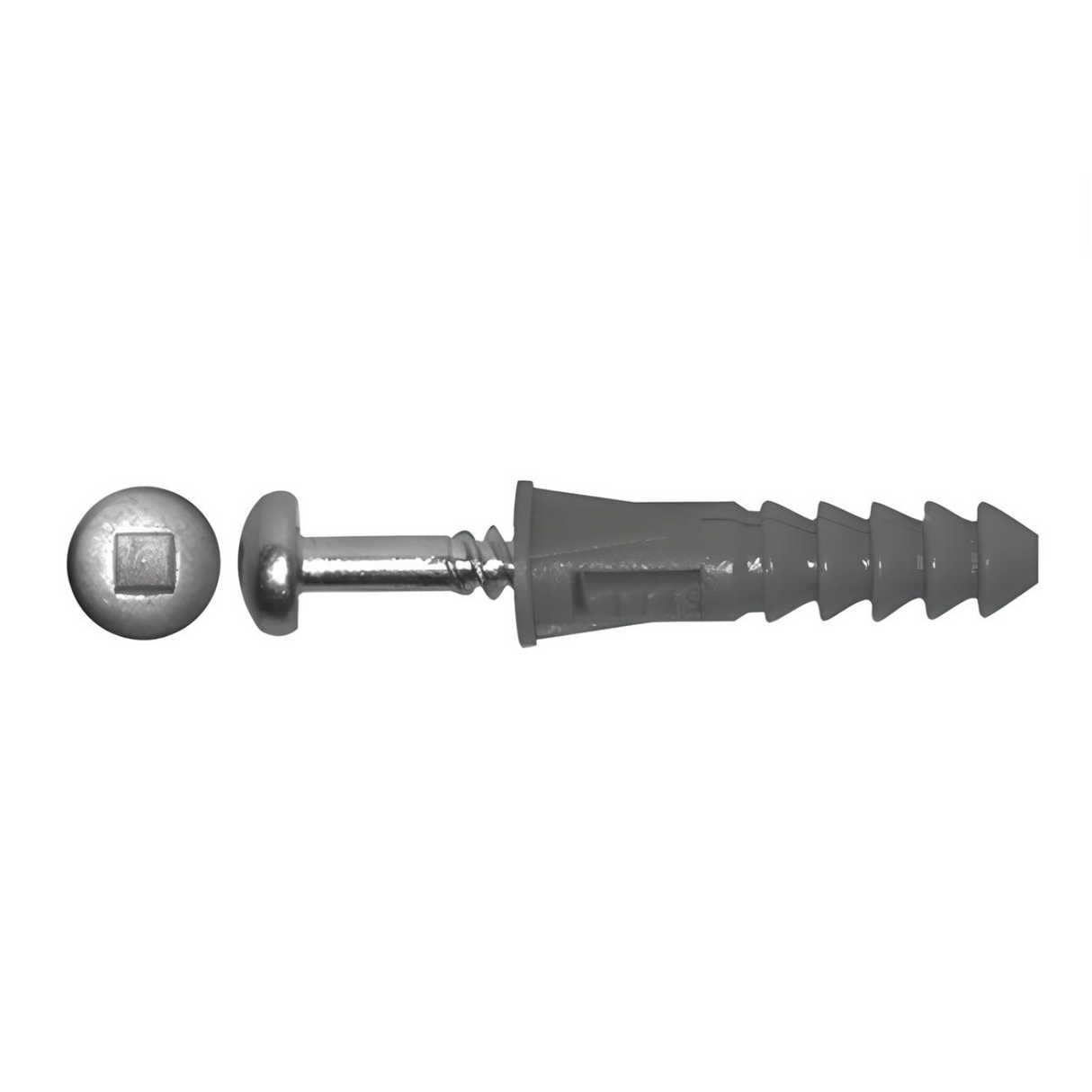 3/16" x 1" Plastic Screw Anchor - Polyethylene Yellow