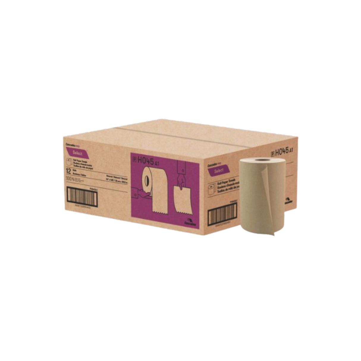 8" x 425' Kraft Roll Paper Hand Towels (12 Rolls/Case)