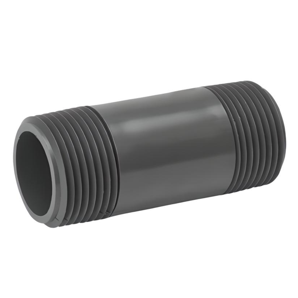 PVC Long Nipple NPT Sch 80 - Grey