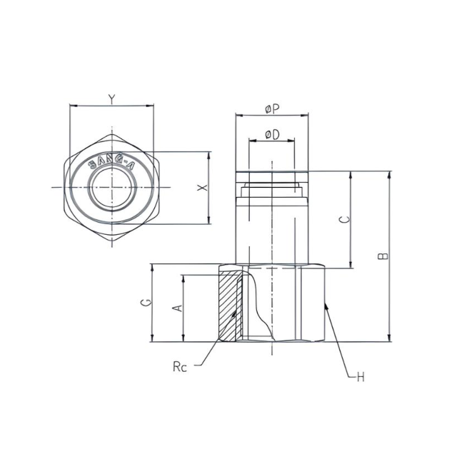 Push to Connect Straight Fitting 1/2" Tube x 1/4" NPT Female