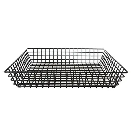 Panier en métal recouvert de vinyle noir,