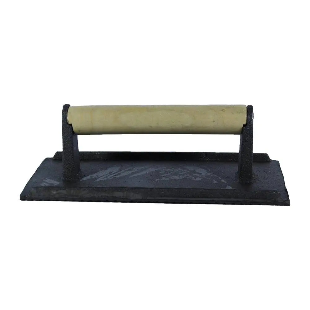 Poids à steak en fonte 8.5'' x 4.25'', avec manche en bois
