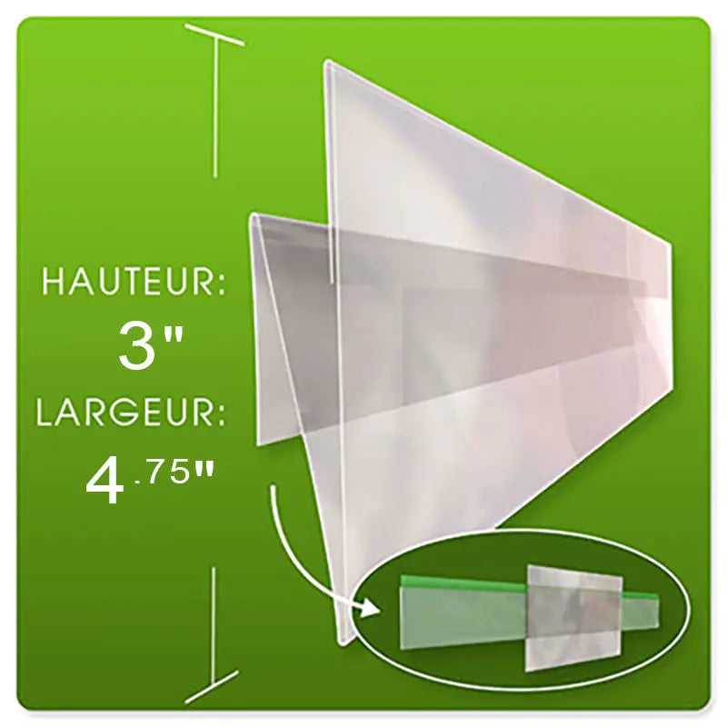 Protecteur plastique transparent pour affichettes - Plusieurs formats disponibles