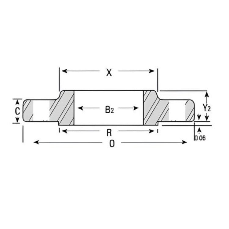 Forged Steel Slip-On Flange Class #150 - Raised Face