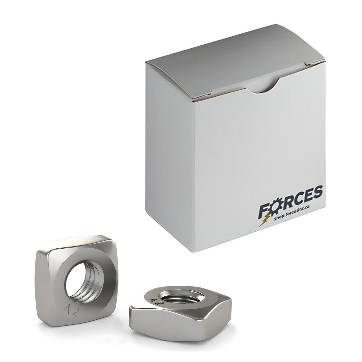 DIN 557 M8-1.25 Square Nut - Stainless Steel A2(18-8)