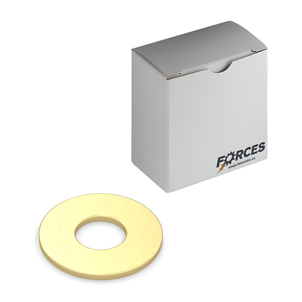 Standard Flat Washer #10 x 0.500" O.D. - Brass