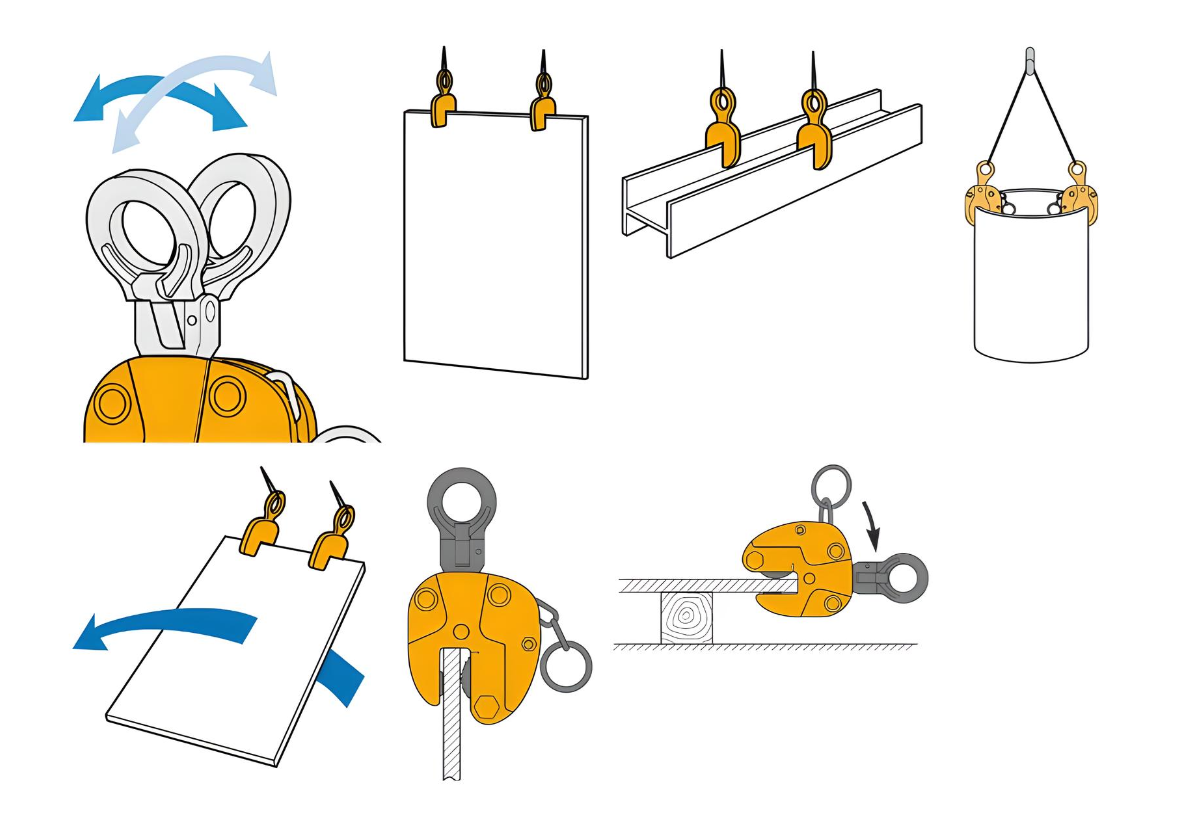 Super Heavy-Duty Vertical Lifting Clamp With Universal Shackle