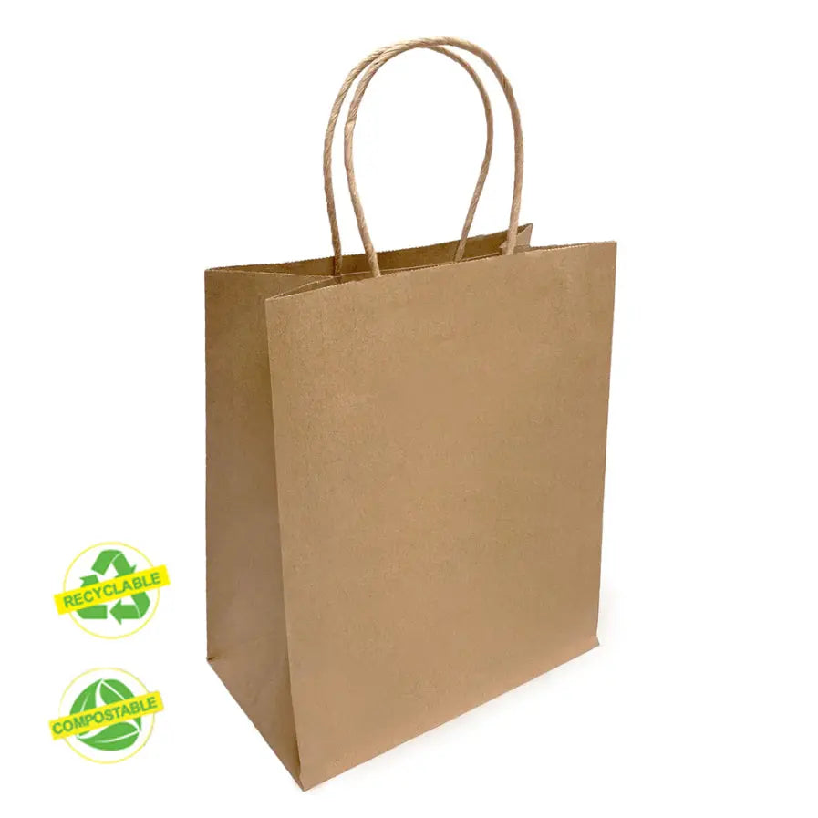 Sac en papier à poignées torsadées