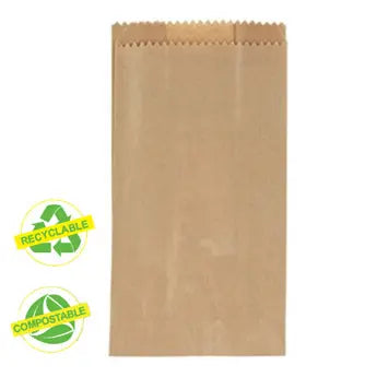 Sac en papier kraft plat brun