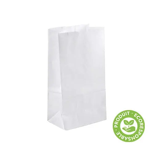 Sacs en papier blanc – Formats de 3 lb à 14 lb | S&P