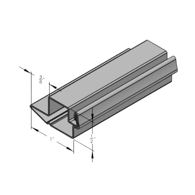 Screen Frame 5/8 x 1/2" w/ 3/8" Lip - Off white