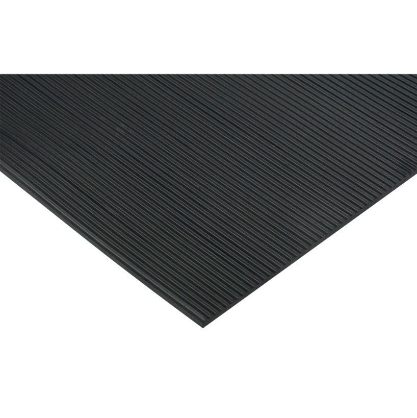 ZENITH Fine Ribbed Matting 3' x Lin. Ft. x 1/8" Black