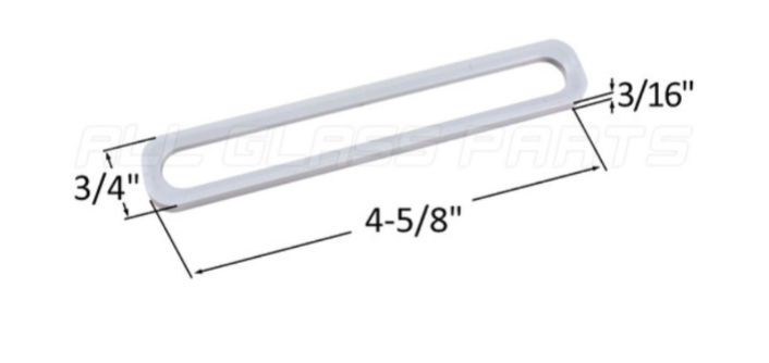 Cale pour serrure multipoint (fourche moyenne) (Truth Hardware) (blanc)