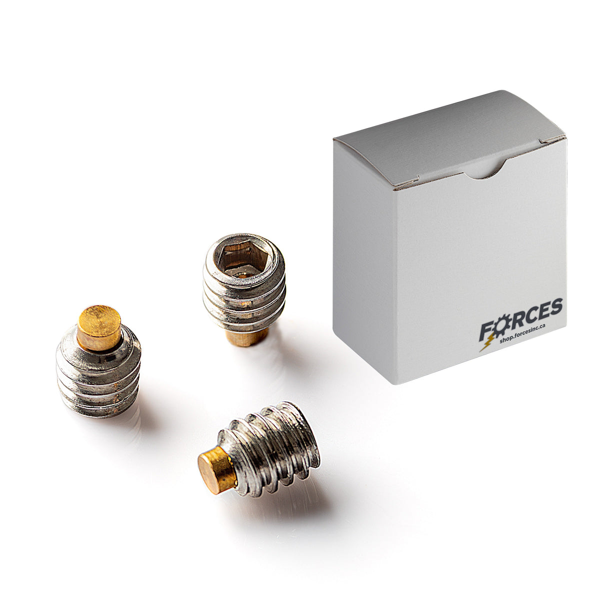 Brass Tip Set Screw 1/4"-20 x 1/2" Stainless Steel 18-8