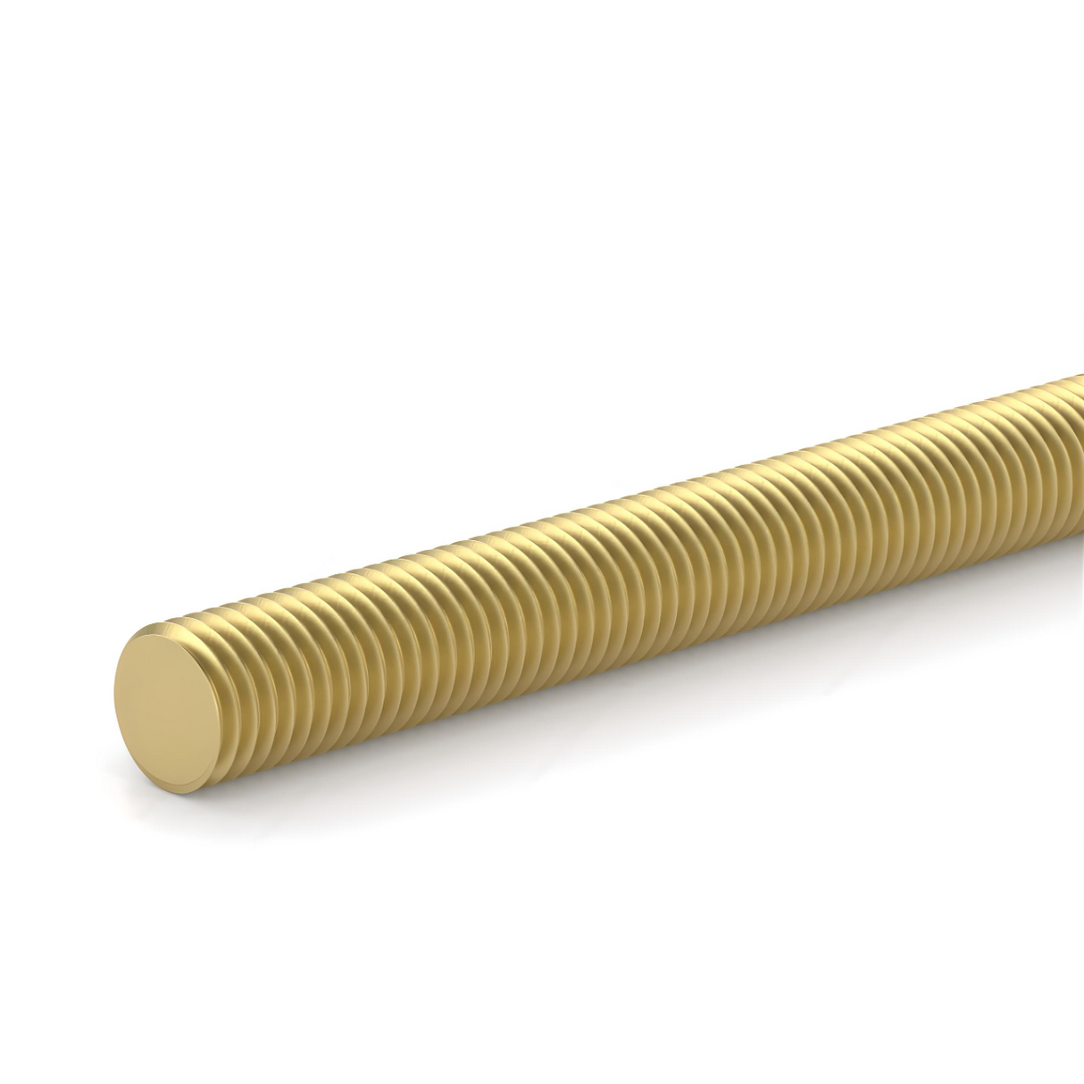7/8"-9 x 36" Threaded Rod - Solid Brass