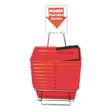 Support en broche, pour paniers en plastique
