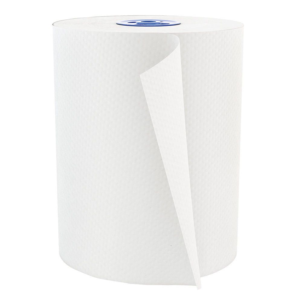 Cascades PRO Perform Roll Paper Towel, 1-Ply, White, 7.50" (190.50 mm) Width x 600 ft (182.88 m), 12 rolls/pack, Recycled, Certified