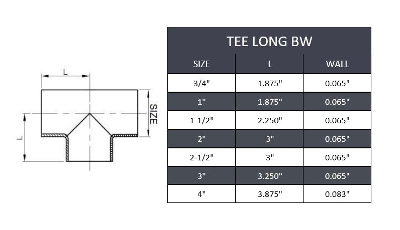 Butt Weld Long Tee