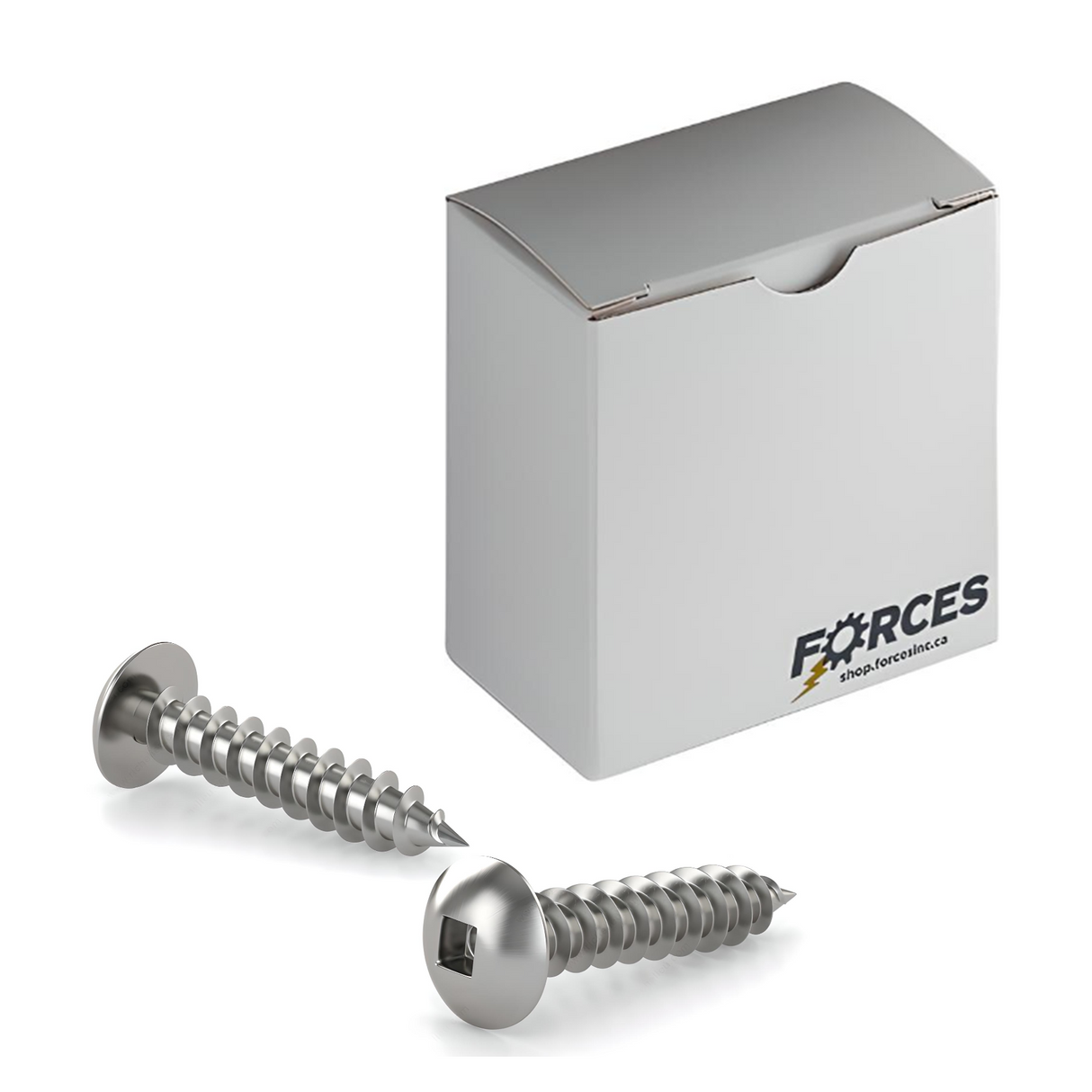 #6 x 3/4" Metal Screw Truss Head Square Drive Type A Point - Stainless Steel 18-8